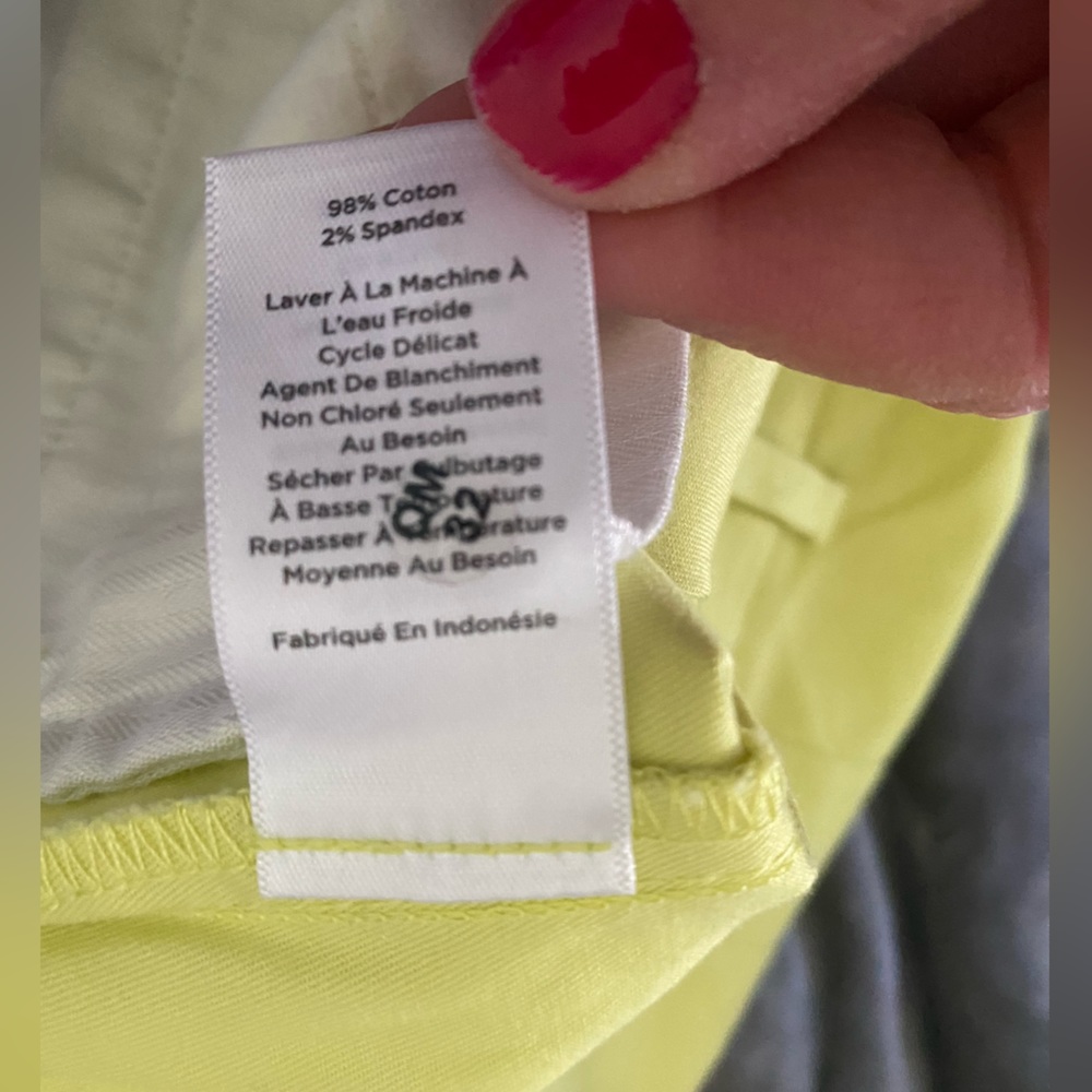 TALBOTS Perfect Crop Pant, Curvy Fit Size 12 Citrus - Picture 4 of 7